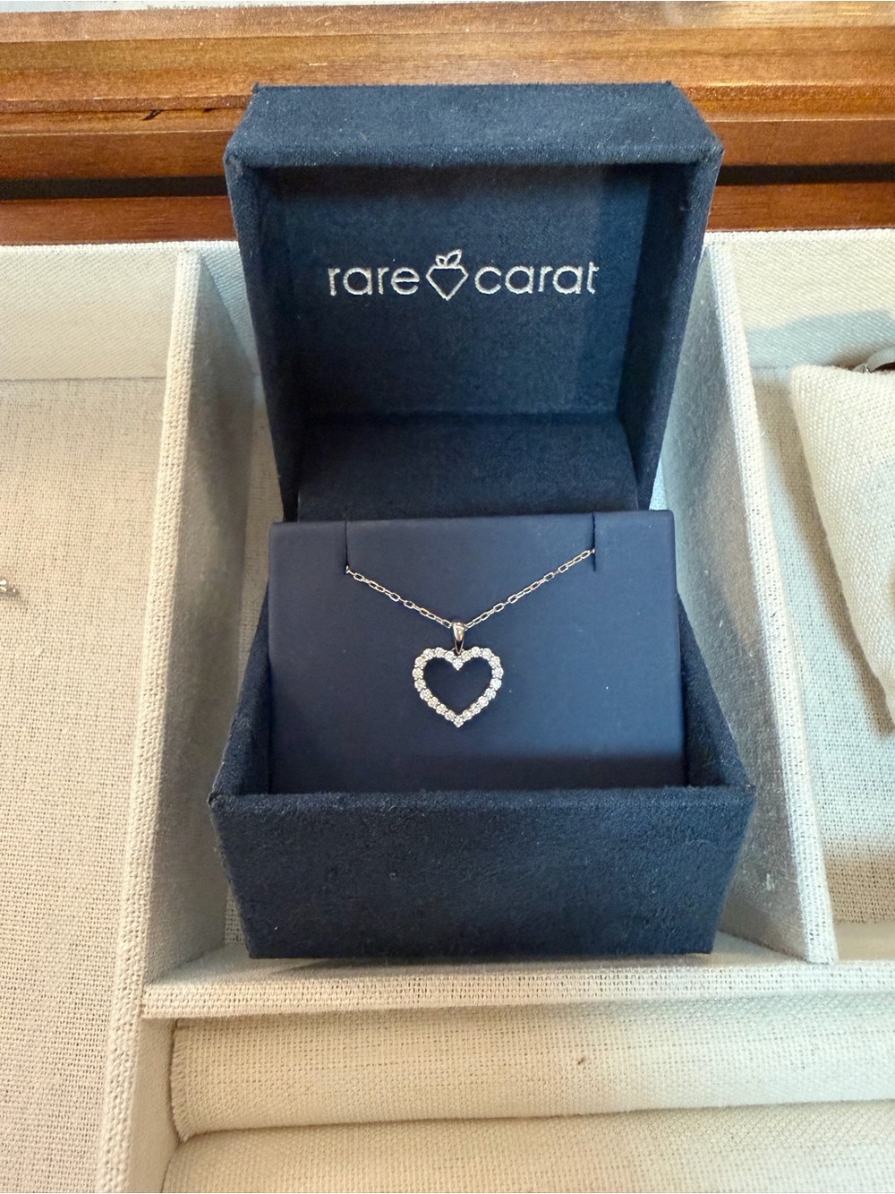Rare Carat Petite Heart Lab Diamond Necklace | 14K White Gold | .25 CTW